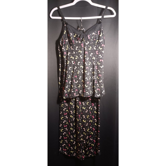 Betsey Johnson Other - Betsey Johnson Intimates Women’s Small Black Bow Babydoll Nighty Lounge 2 Piece